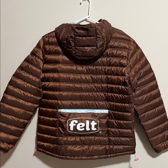 Brown and blue Felt puffer jacket NWOT - Picture 4 of 6